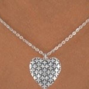 Small Heart Puzzle Piece Necklace